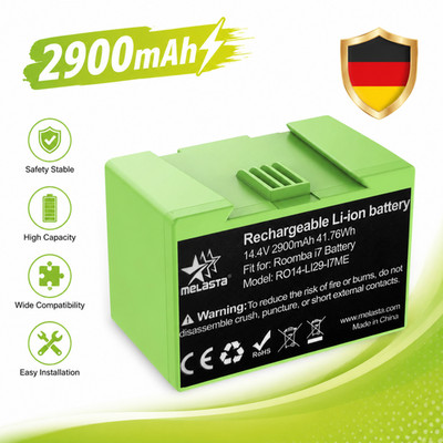 hohe Kapazität Ersatz Akku für iRobot Roomba i7 i7+ i3 i4 e5 e6 2900 Vacuum DE