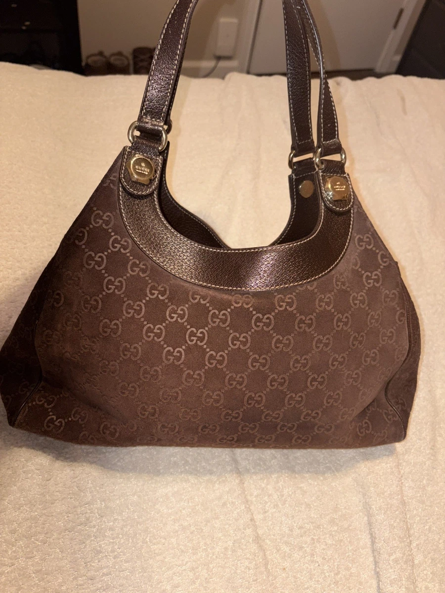 Gucci Suede Exterior Bags & Handbags for Women for sale | eBay