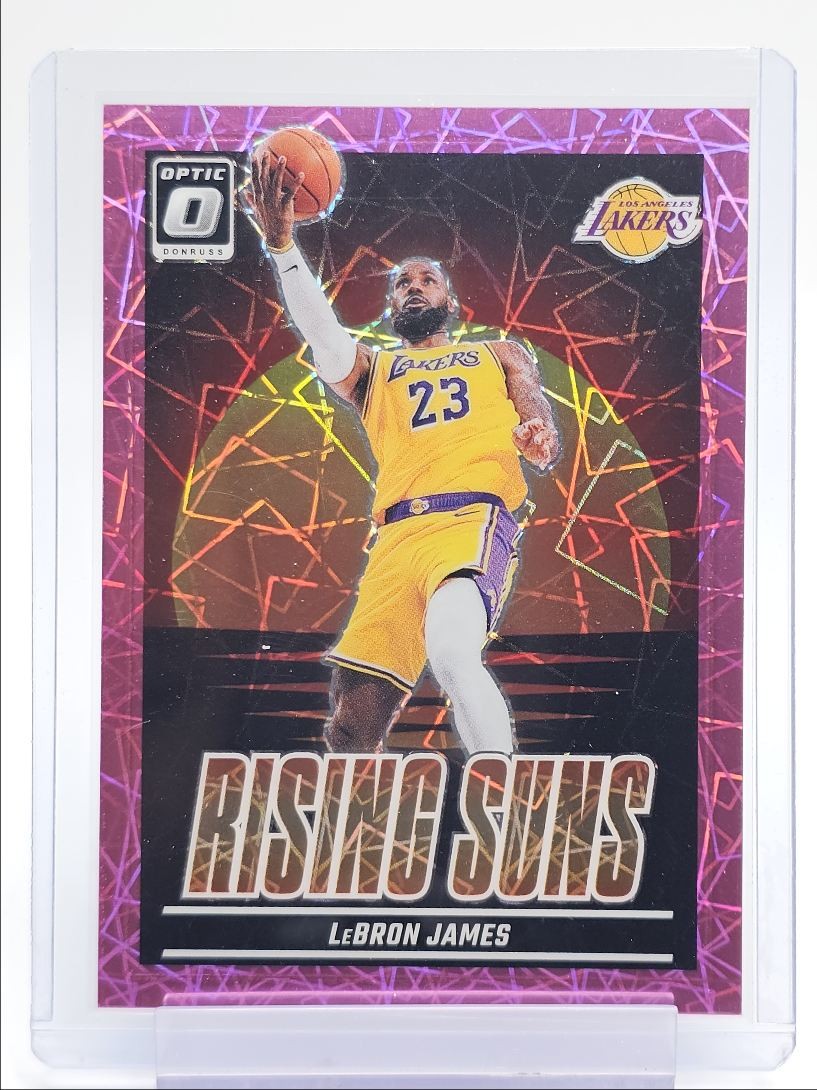 LEBRON JAMES 2024-25 DONRUSS OPTIC RISING SUNS PINK VELOCITY /79 Q3701