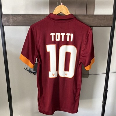 新品❗️未使用❗️AS Roma Totti 10番レプリカユニホーム AS Roma 14-15 Totti #10 Soccer Jersey Red Orange Official Size S