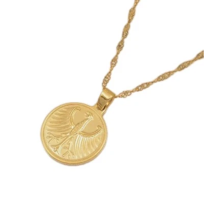 Unisex Halskette Edelstahl mit Deutscher Adler Anhänger Deutsche Mark  - Bild 1 von 4