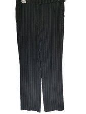 ARMANI COLLEZIONI ITALY Women's Pants Size 8 Black Stripe Wool Blend Darted