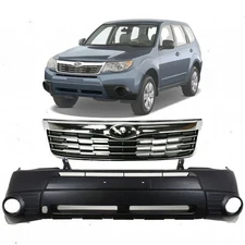 Front Bumper Cover Fascia & Grille Assembly For 2009-2013 Subaru Forester