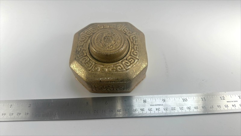 Tiffany Studios New York Zodiac Bronze Doré (Gilt) Inkwell