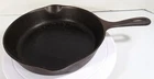 Vintage Unmarked Wagner Ware No. 6 Cast Iron 9 Inch Skillet Pour Spouts Seasoned