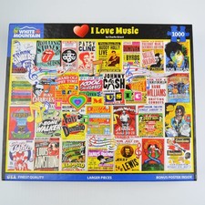 White Mountain Collage Puzzle - I Love Music 1000 Piece Jigsaw Puzzle - 24 X 30