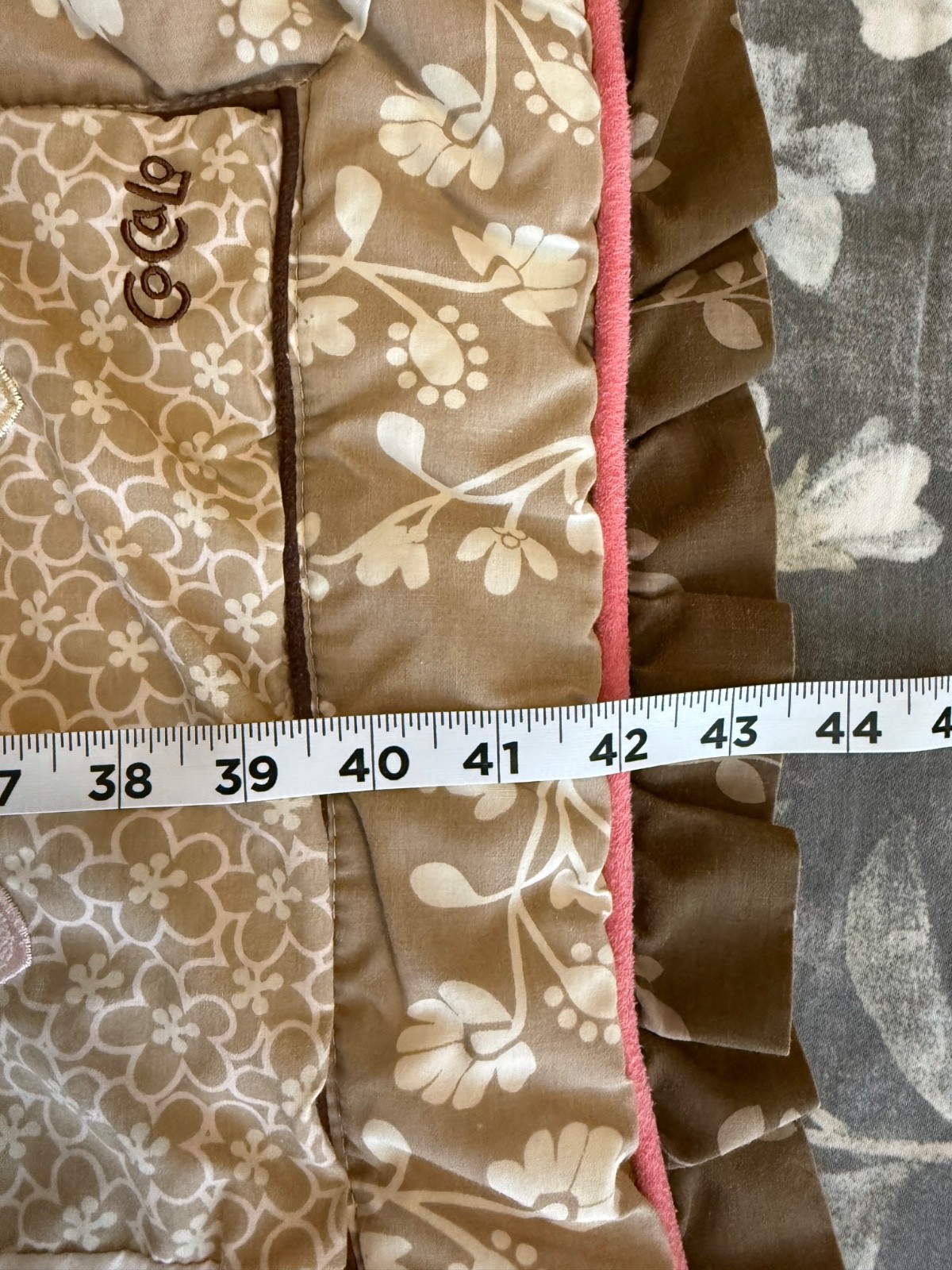 CoCaLo Baby Mia Rose Blanket  Flowers Ruffle Butterflies Pink