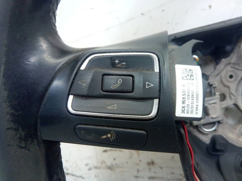 Lenkrad Leder Schwarz Multifunktion passt für VW GOLF PLUS (521, 5M1) FACELIFT - Bild 3 von 4