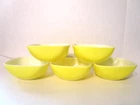 Vintage PYREX Yellow 410 Hostess Ramekin Bowls 12oz Set Of 5