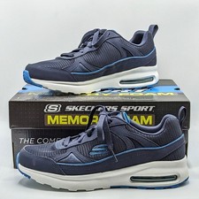 Skechers  S Sport Air Heel  Men  s Air Cushioned Lace-Up Athletic Shoe Navy NEW