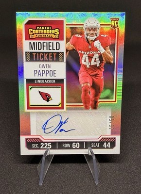 2023 Panini Contenders Owen Pappoe #297 Midfield Ticket Rookie RC Auto /50