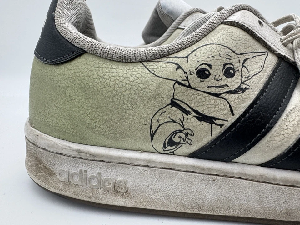 Adidas Star Wars x Grand Court Baby Yoda Mens Shoes - Size 13 Need Cleaned - Image 2 of 4
