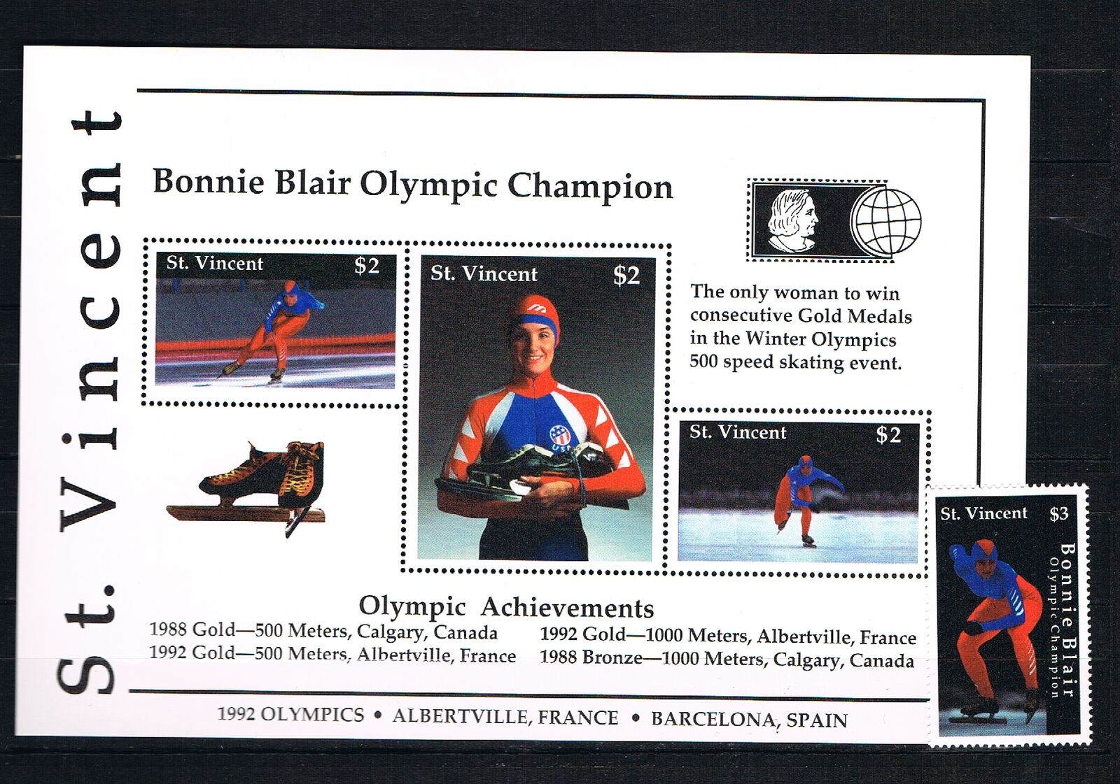 St Vincent 1992 Block 210(+Mark 2000) Igrzyska Olimpijskie/B.Blair Postfrisch