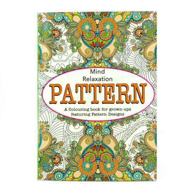 Pattern Adult Colouring Spiral Therapy Anti-Stress Adult Colouring Book Relax Mind