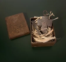 Jan Barboglio Cross Trinket Box Iron Forged Metal House Blessing - Gift, Collect