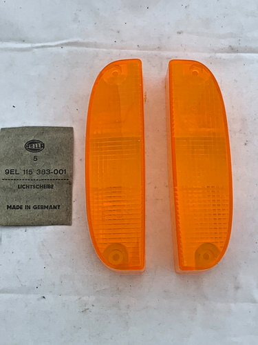 2x Opel Kadett C Manta A Blinker Scheibe Hella Glas Turn Signal (NW563) NEU NOS