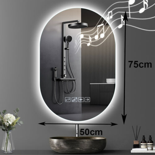 Espejo de Baño LED Con Iluminación Táctil Espejo de Baño Pared Espejo de Luz Regulable - Imagen 59 de 66
