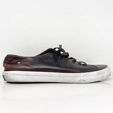 Sperry Mens Striper II STS19404 Brown Leather Lace Up Casual Shoes Sneakers 10