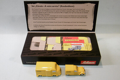 Coffret Schuco 1/90 Piccolo - Citroën A Votre Service Type H Et 2cv, état Mint