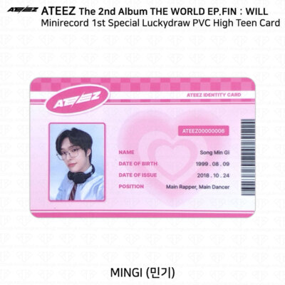 ATEEZ THE WORLD EP.FIN WILL Minirecord 1st Special Lucky Draw