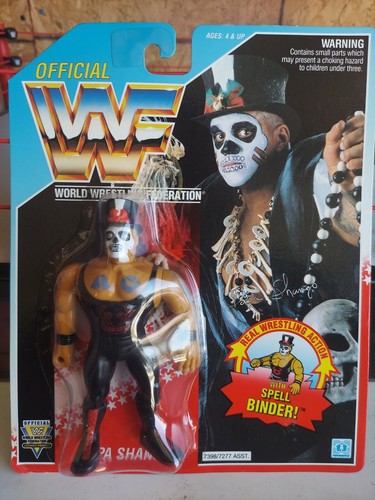 WWF Hasbro Papa Shango Blue Card series American W...