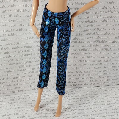 CREATABLE WORLD ~ BOTTOM ~ BLUE BLACK FAUX SNAKESKIN PANTS ACCESSORY CLOTHING