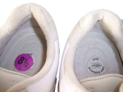 New - New Balance Womans 8.5 D White/Sand Leather Golf Shoes 1275 - Picture 4 of 8
