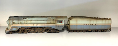 MTH Spur 0 US Dampflok Blue Goose Hudson - Santa Fe