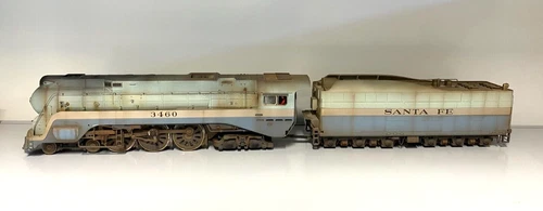 MTH O Gauge US Steam Locomotive Blue Goose Hudson - Santa Fe