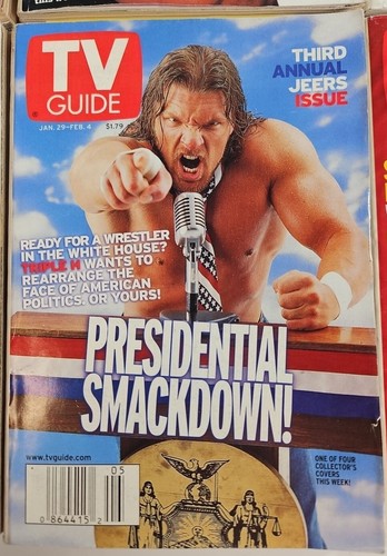 WWF WWE Wrestling TV Guide Lot Triple H Undertaker Stone Cold The Rock Hogan - Picture 7 of 7