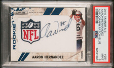 PSA 9 2010 Rookies and Stars Patch Autograph Blue Aaron Hernandez RC 9/20 Pop1