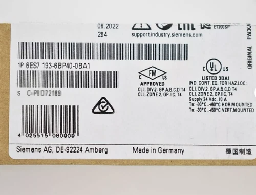 6ES7193-6BP40-0BA1 1PCS NEW SIEMENS SIMATIC ET 200SP BaseUnit 6ES7193-6BP40-0BA1