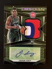 2022-23 Panini Obsidian Jaden Ivey Jsy Auto Electric Etch Green RC #/25 🔥🔥🔥