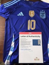 Lionel Messi Signed Argentina Away Blue 2024 Jersey PSA/DNA COA RARE 