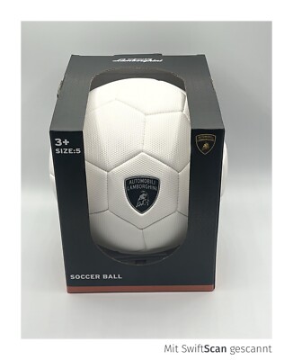 Automobili Lamborghini Soccer Ball Fußball Weiß Größe 5 RAR Selten NEU OVP