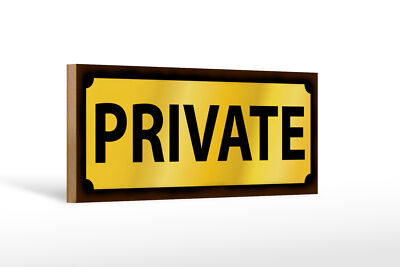 Holzschild Private 27x10 cm Zugang verboten Holz Deko Schild wooden sign