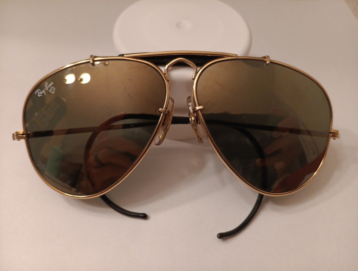 Vintage Ray-Ban B&L Diamond Hard Aviator Sunglasses Rare