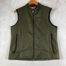 Exofficio Vest Womens Large Olive Green Fleece Lined Inside Travel Pockets