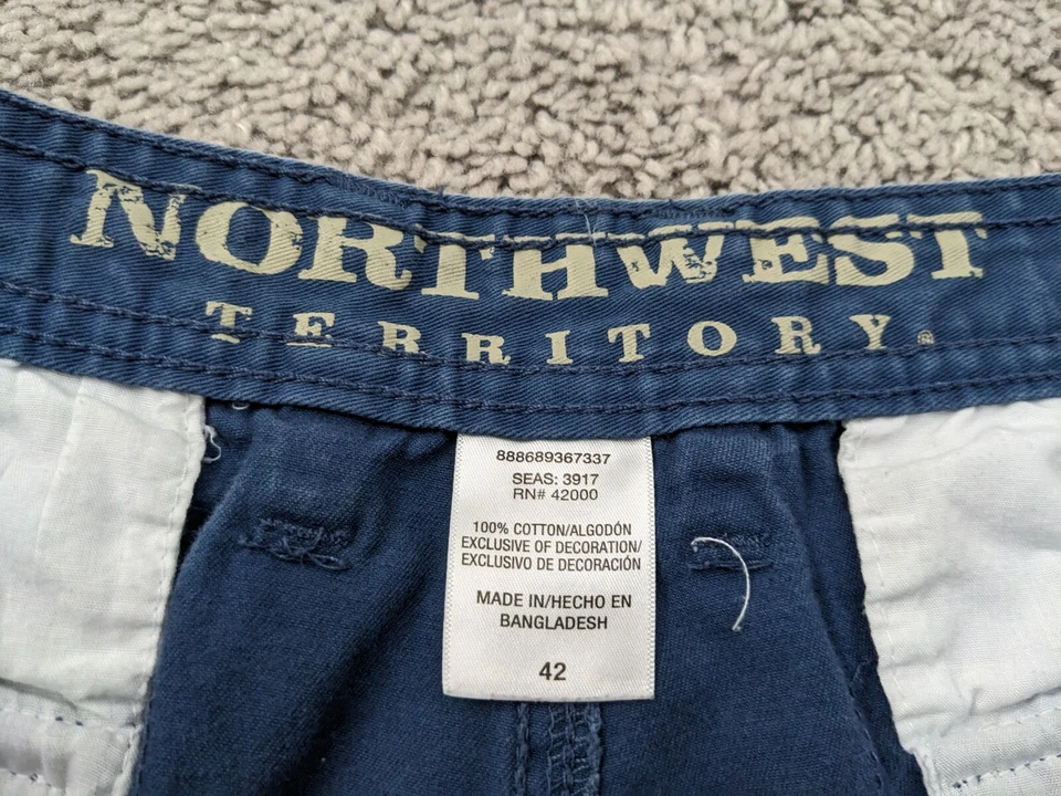 Northwest Territory Cargo Shorts Mens 42 Blue Cotton Casual Outdoors - Image 4 of 4