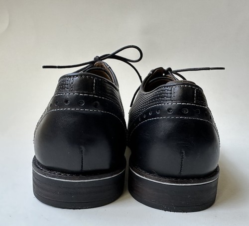 Giorgio Brutini scarpe stringate uomo pelle nera stampa tessuto misura 8,5 M -M09 - Foto 5 di 11