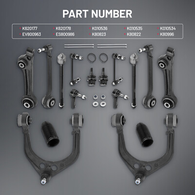 16pc Front Control Arms Tie Rods for 2011-2014 Dodge Charger