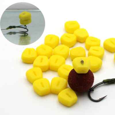 20pcs Carp Bait Pop Up Boilies Slow Sinking Corn Fake Imitation Bait Slot Corn