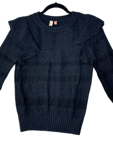Pilcro by Anthropologie Top Sweater Women XS Black Slowfashion Corpcore Cozycore - 第 7/11 張圖片