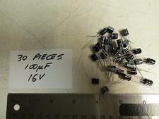 30 Jackcon Electrolytic Capacitors 100uF 16V Radial Through-Hole New