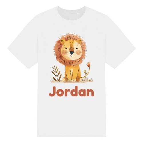 Camiseta Personalizada Linda Acuarela León Niños para Niños Niñas Unisex Camiseta Personalizada - Imagen 6 de 10