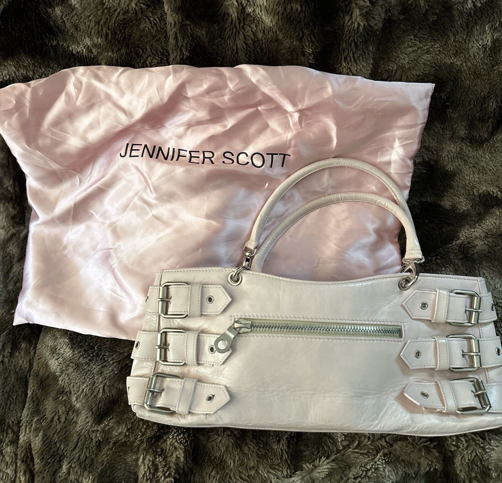 Gorgeous & Versatile Baby Pink Leather Jennifer S… - image 1