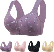Daisy Bra, Comfortable Breathable Charm Daisy Bra, Front Snaps Full Coverage Bra