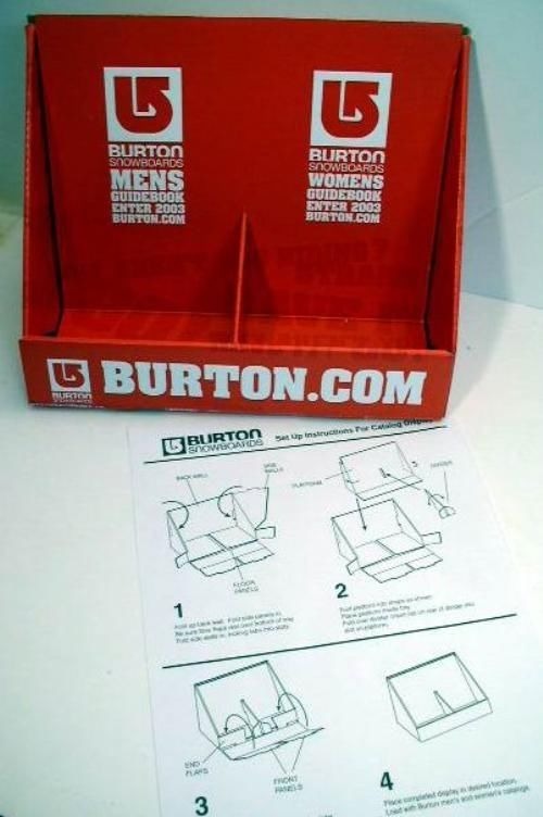 BURTON snowboard 2003 promo catalog dealer display Excellent New Old Stock Rare