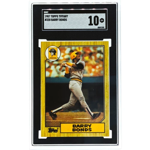 Barry Bonds Rookie Card #320 - 1987 Topps Tiffany SGC 10 Gem Mint