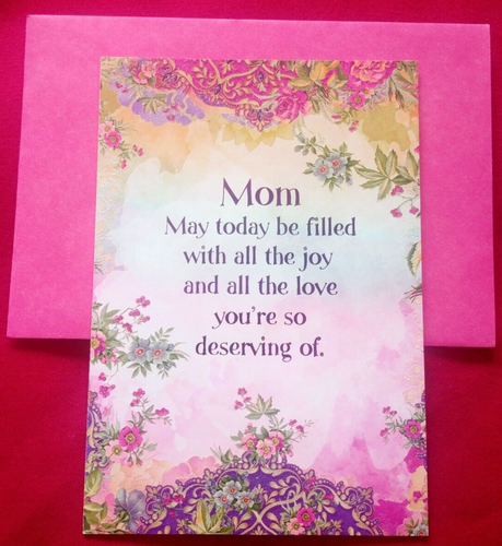 "You Always Deserve Joy" (1) Leanin Tree Mothers Day Card, New With (1) Envelope